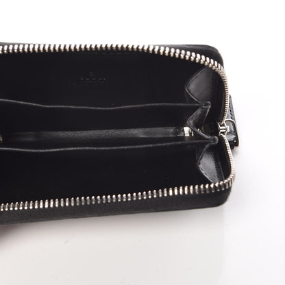 Gucci Guccissima Zip Around Card Case Black 5 of 9