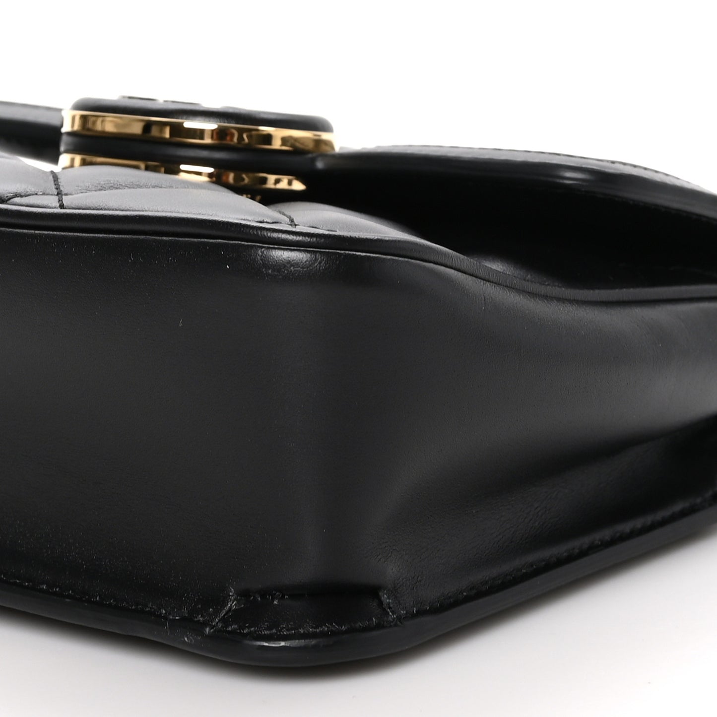 Calfskin Quilted Mini Deco Shoulder Bag Black