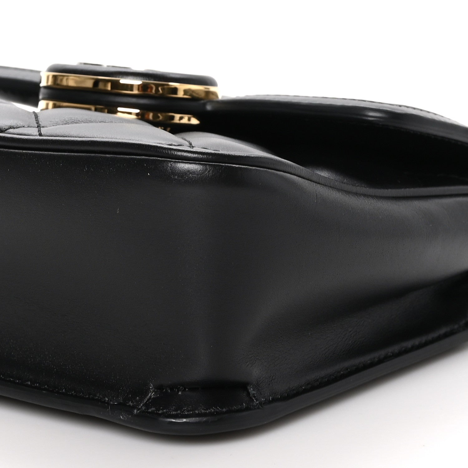 Gucci Calfskin Quilted Mini Deco Shoulder Bag Black 10 of 10