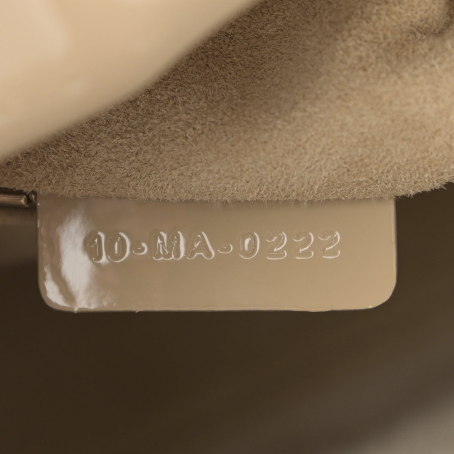 Patent Cannage Mini Lady Dior Beige