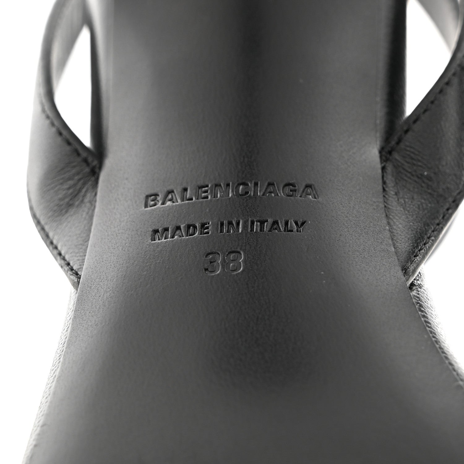 Balenciaga Calfskin Logo Afterhour 90mm Sandal 38 Black 6 of 9