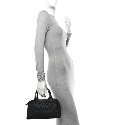 Chanel Caviar Patent Quilted Bowler Black 2 of 11
