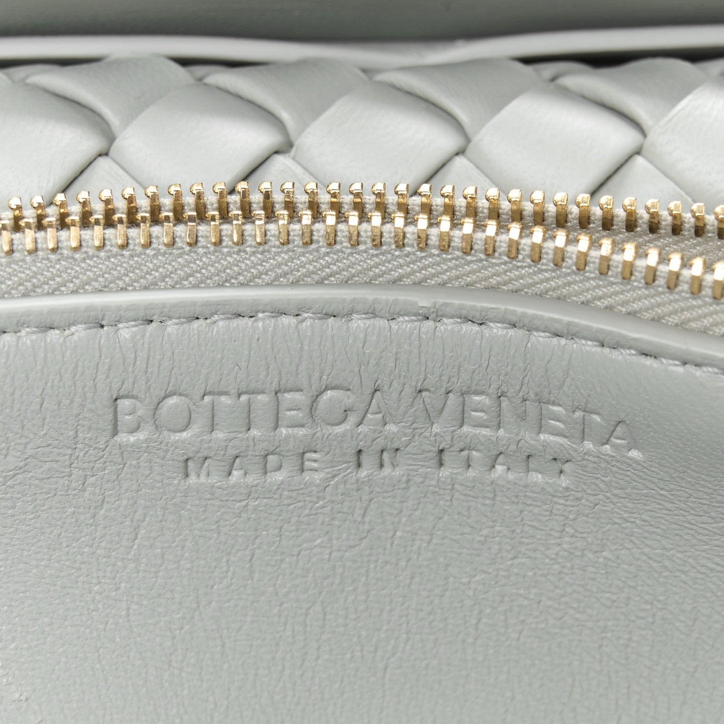 Nappa Intrecciato Patti Top Handle Bag Agate Grey