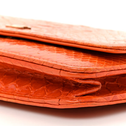 Chanel Snakeskin Wallet On Chain WOC Orange 10 of 16