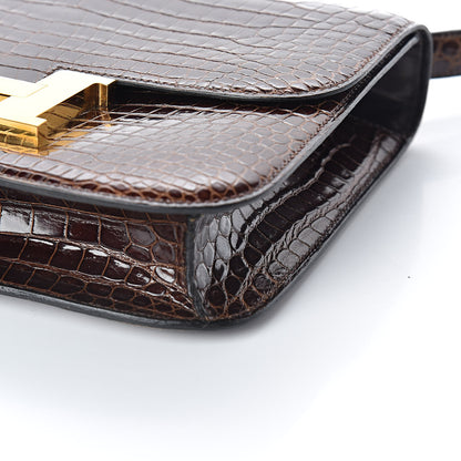 Hermes Shiny Porosus Crocodile Constance 23 Havane 8 of 18