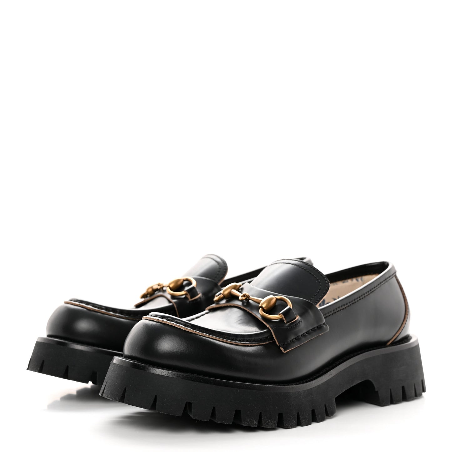 Cordovan Lux Womens Harald Horsebit 25mm Platform Loafers 37 Black