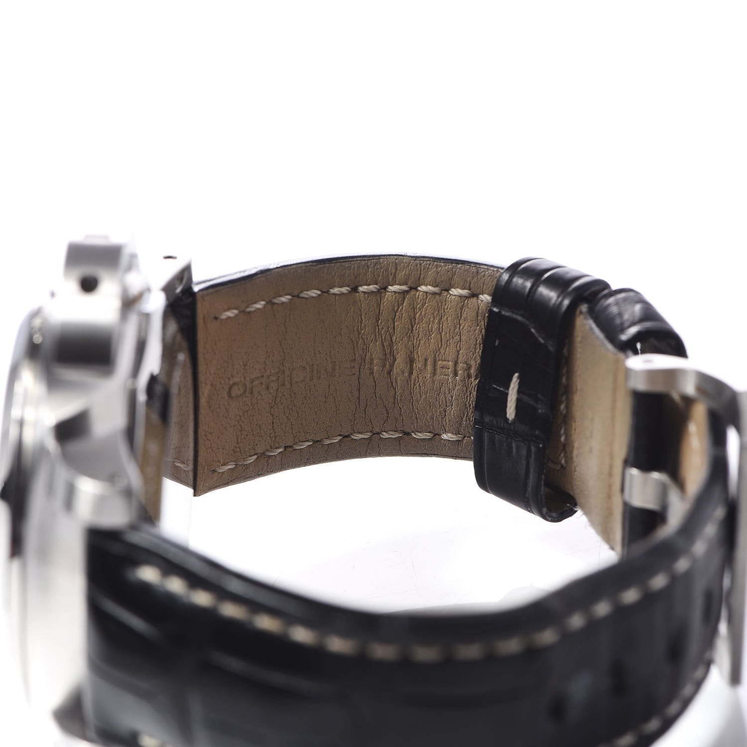 Panerai Stainless Steel Alligator 44mm 1950 3 Days GMT Power Reserve Automatic Watch Black PAM00321 7 of 11