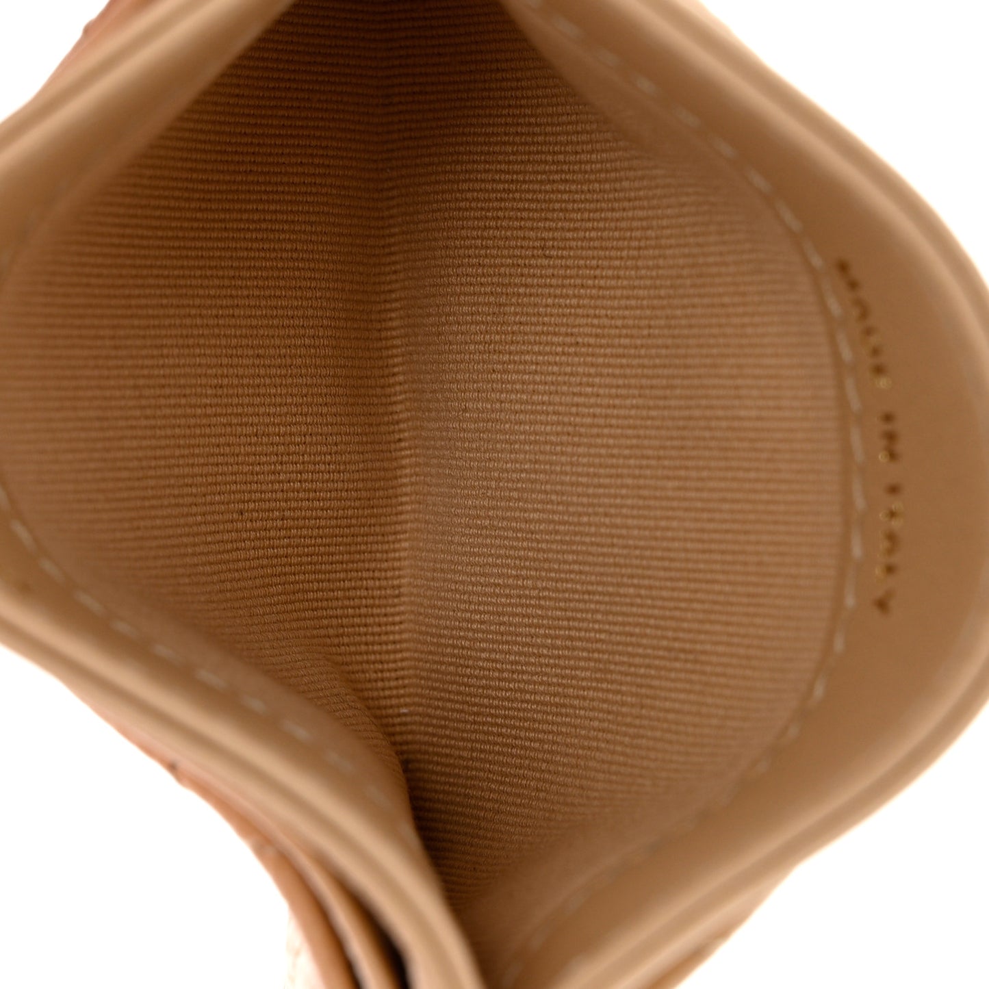 Caviar Quilted Card Holder Beige