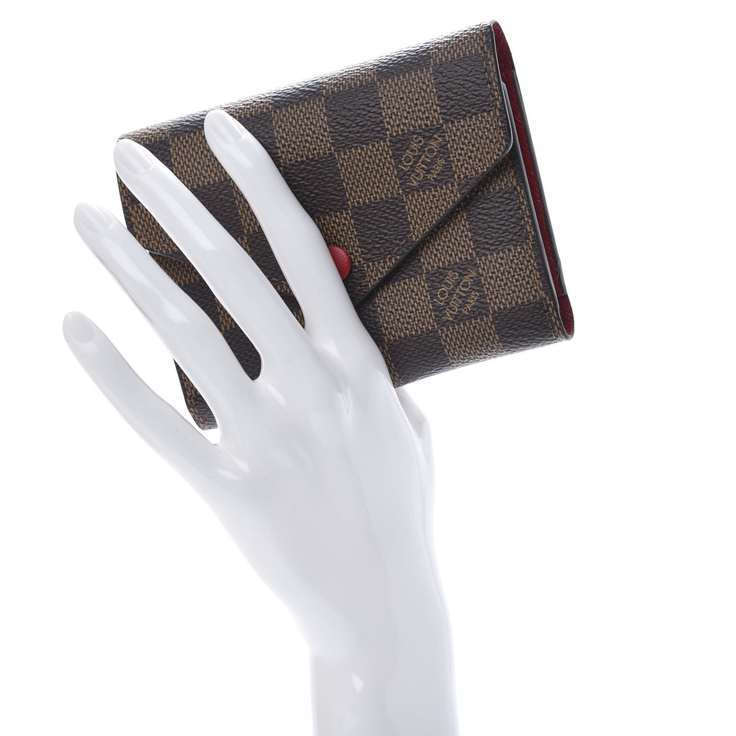 Damier Ebene Victorine Wallet Cherry