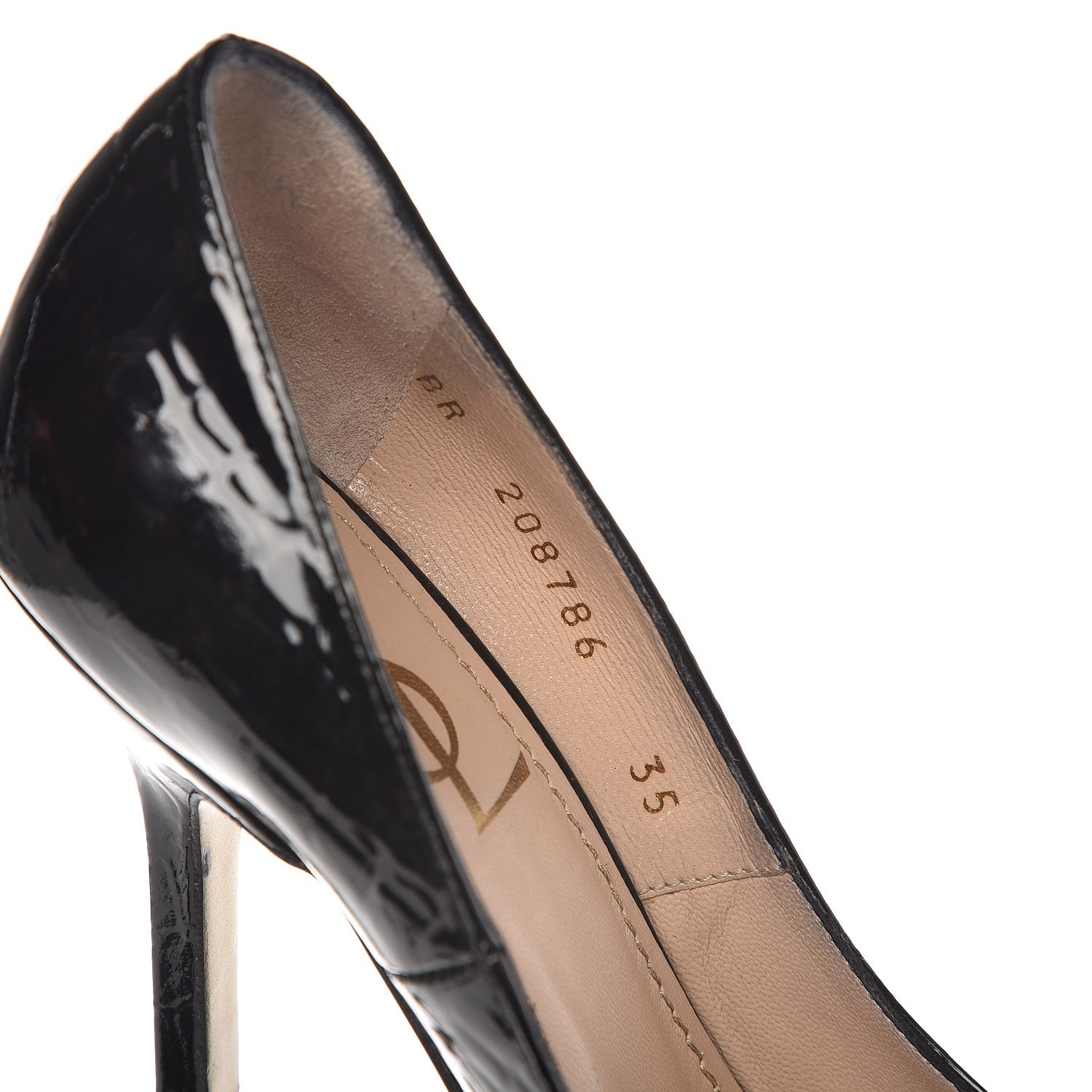 Saint Laurent Vitello Vernice Tribtoo 105 Pumps 35 Black 7 of 10