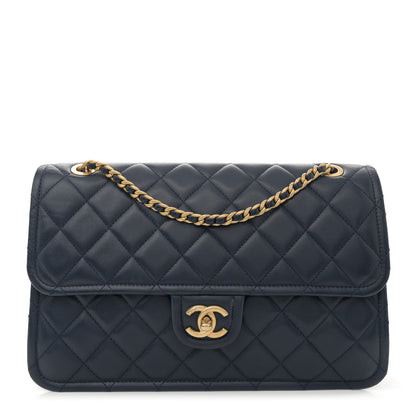 Chanel Caviar Quilted Large Sweet Classic Flap Navy Blue 1 of 11