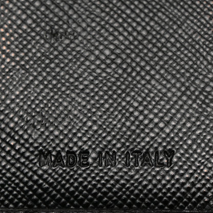Prada Saffiano Tri-Fold Compact Wallet Black 7 of 8