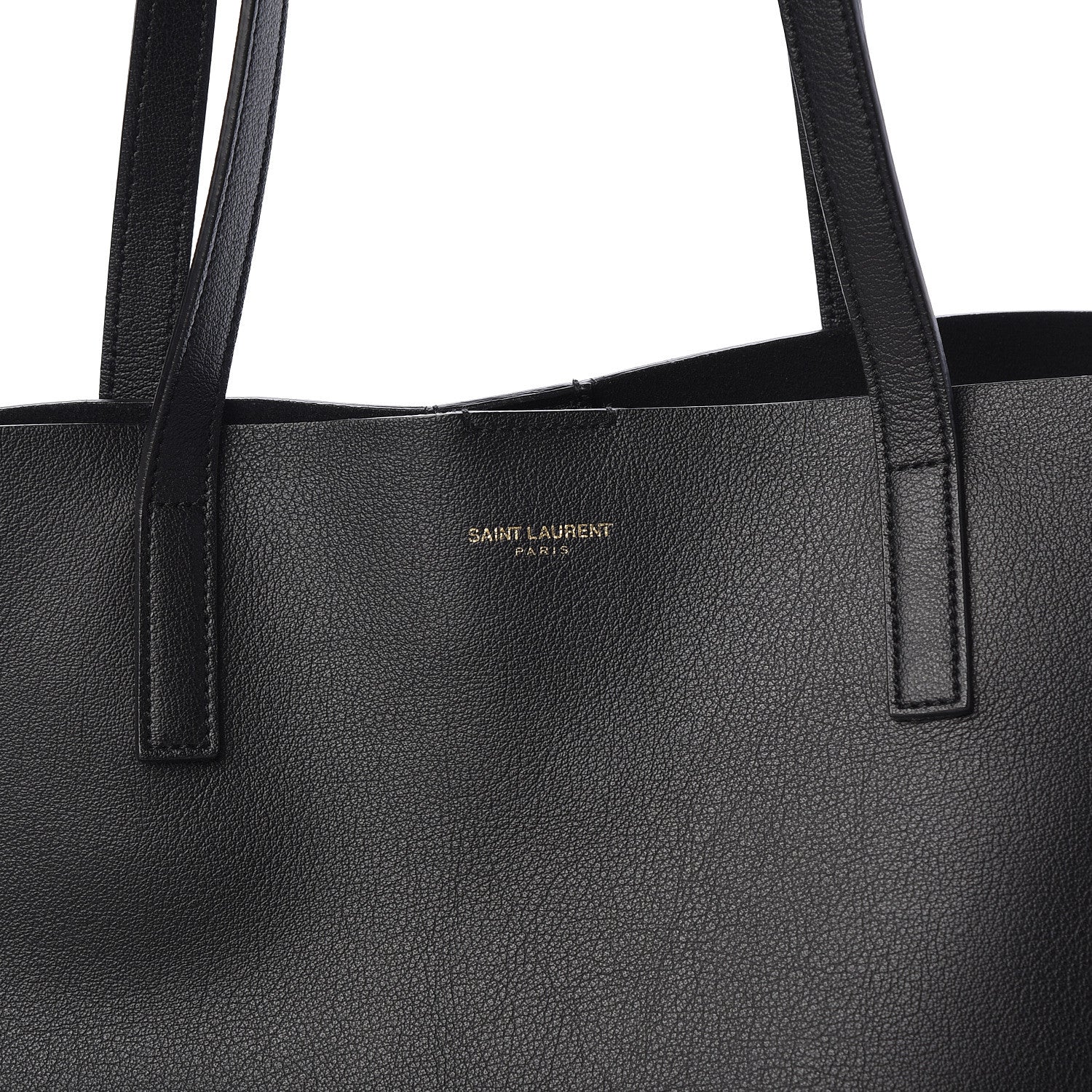 Saint Laurent Calfskin Large Shopping Tote Black 9 of 13