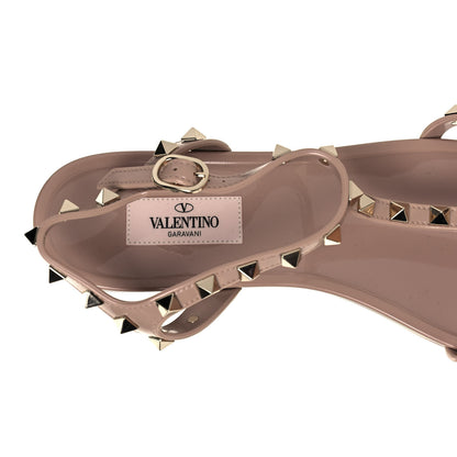 Valentino Garavani PVC Jelly Rockstud Caged Sandals 40 Poudre 7 of 7