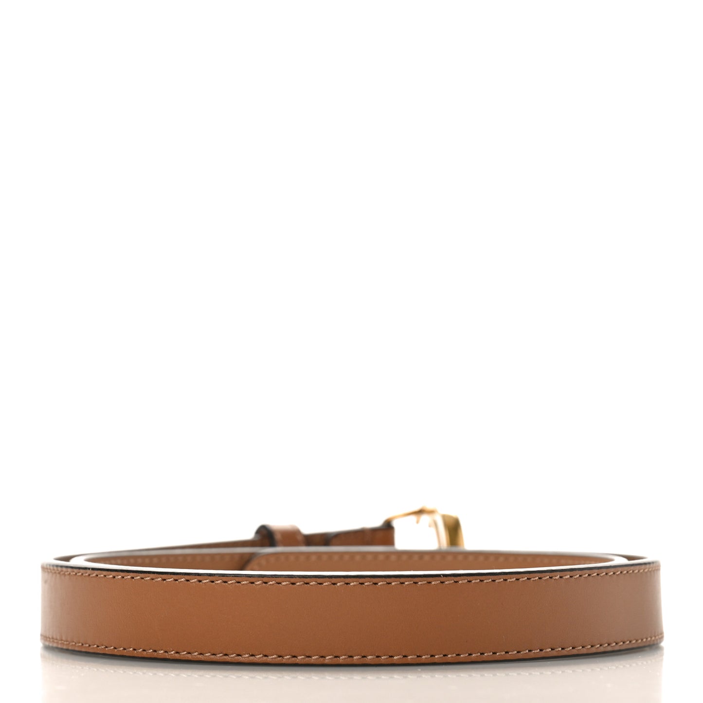 Moon Calfskin Double G 20mm Belt 75/30 Natural Tan
