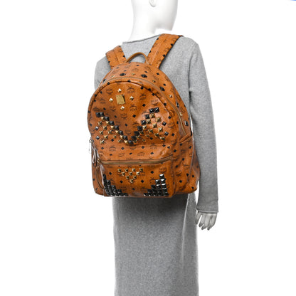 MCM Visetos Studded Large Stark M Backpack Cognac 2 of 12