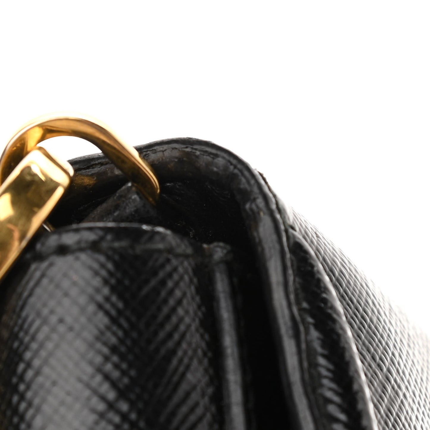 Saffiano Lux Sound Crossbody Bag Black