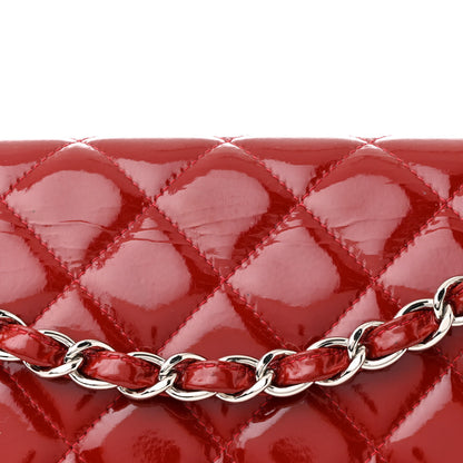 Chanel Patent Quilted Jumbo Double Flap Red 8 of 11