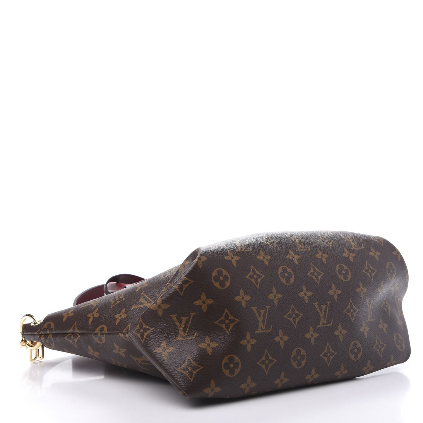 Monogram Flower Zipped Tote MM Bordeaux