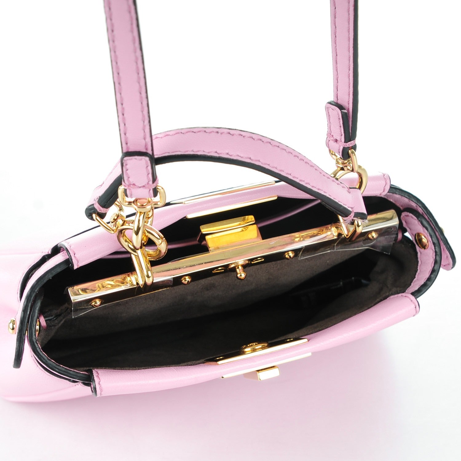 Fendi Shiny Nappa Micro Peekaboo Iconic Satchel Lavanda 5 of 7