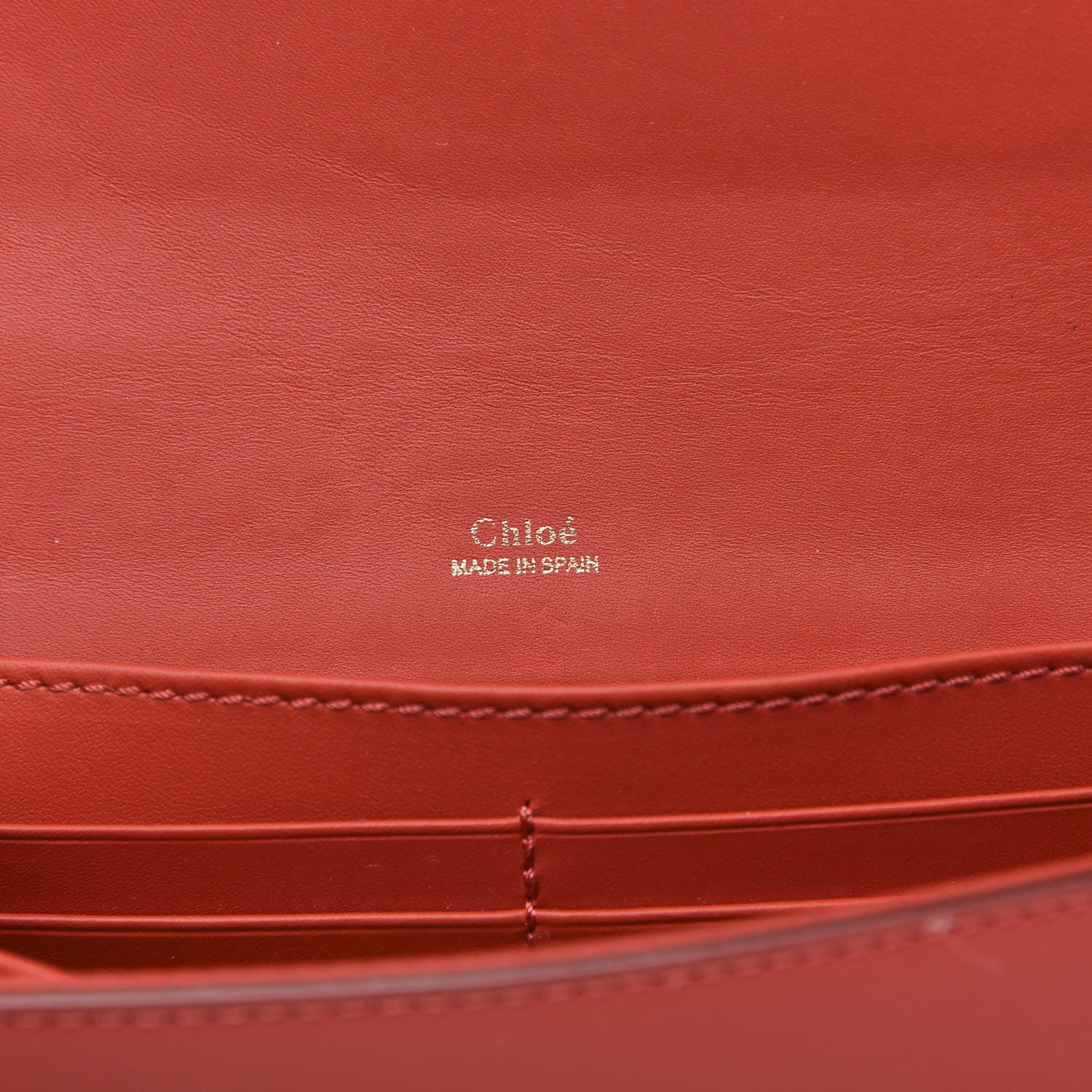 Chloe Calfskin Aurore Wallet on Chain Red 6 of 11
