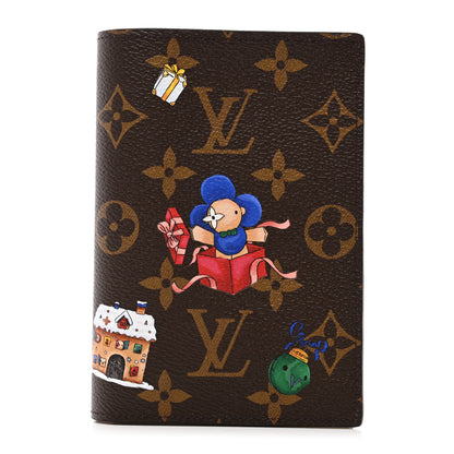 Louis Vuitton Monogram 2025 Christmas Animation Passport Cover Iced Gold 1 of 7