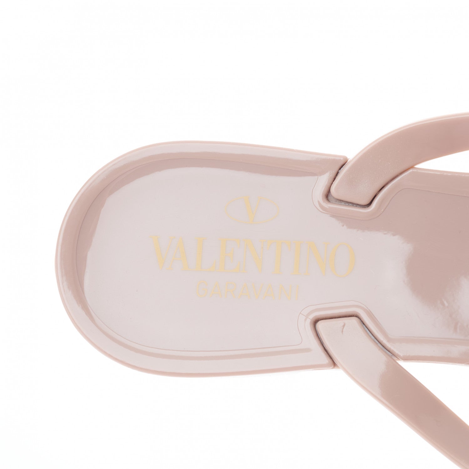 Valentino Garavani PVC Jelly Rockstud Bow Thong Sandals 39 Poudre 7 of 7
