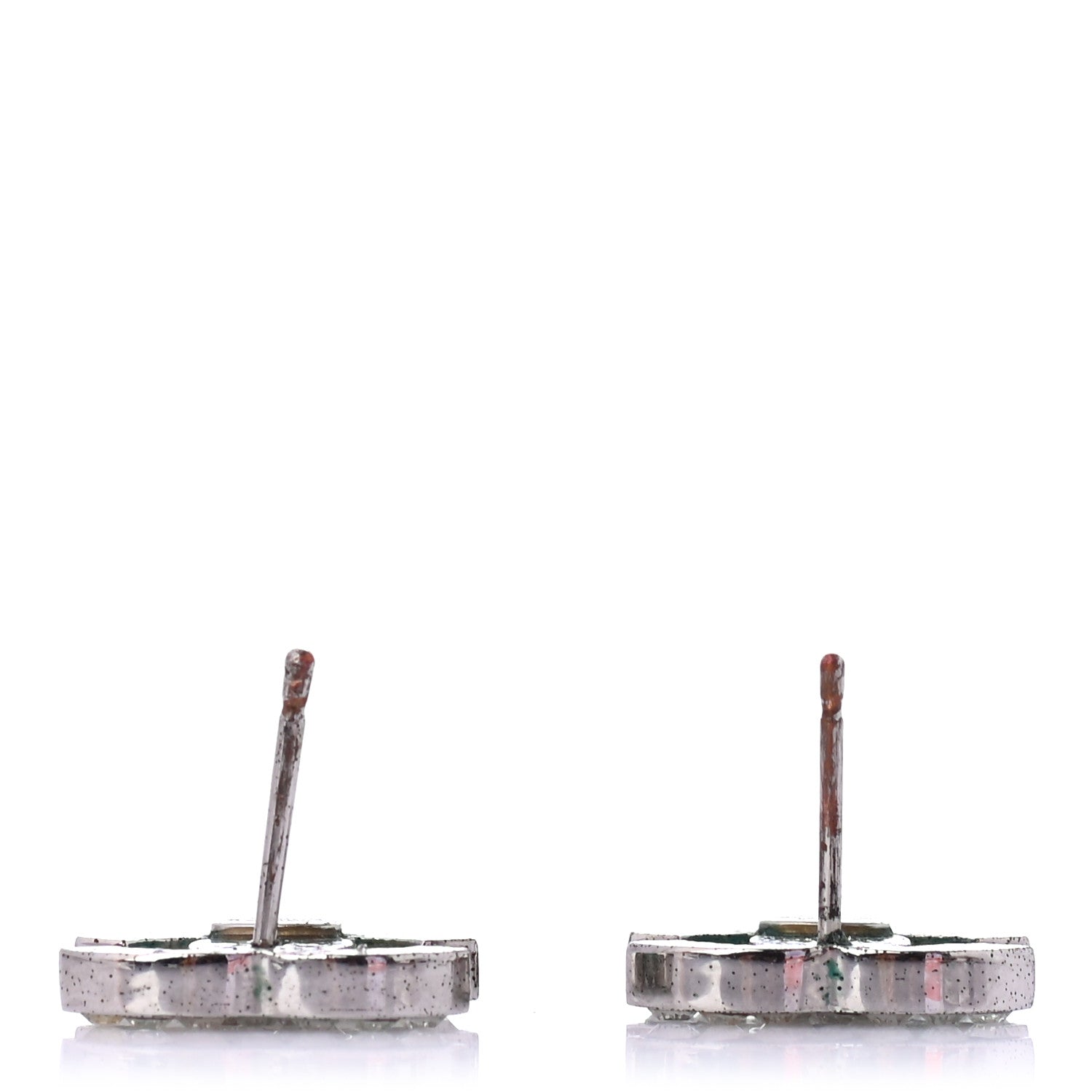 Chanel Crystal CC Earrings Silver 4 of 5