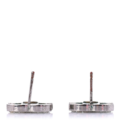 Chanel Crystal CC Earrings Silver 4 of 5