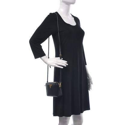 Prada Saffiano Small Camera Crossbody Bag Black 2 of 6