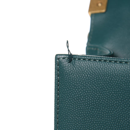 Chanel Caviar Quilted Medium Boy Flap Green 11 of 11