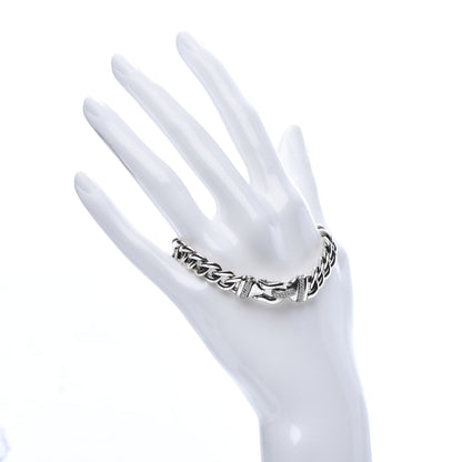 David Yurman Sterling Silver Diamond 10mm Buckle Curb Chain Bracelet 2 of 5
