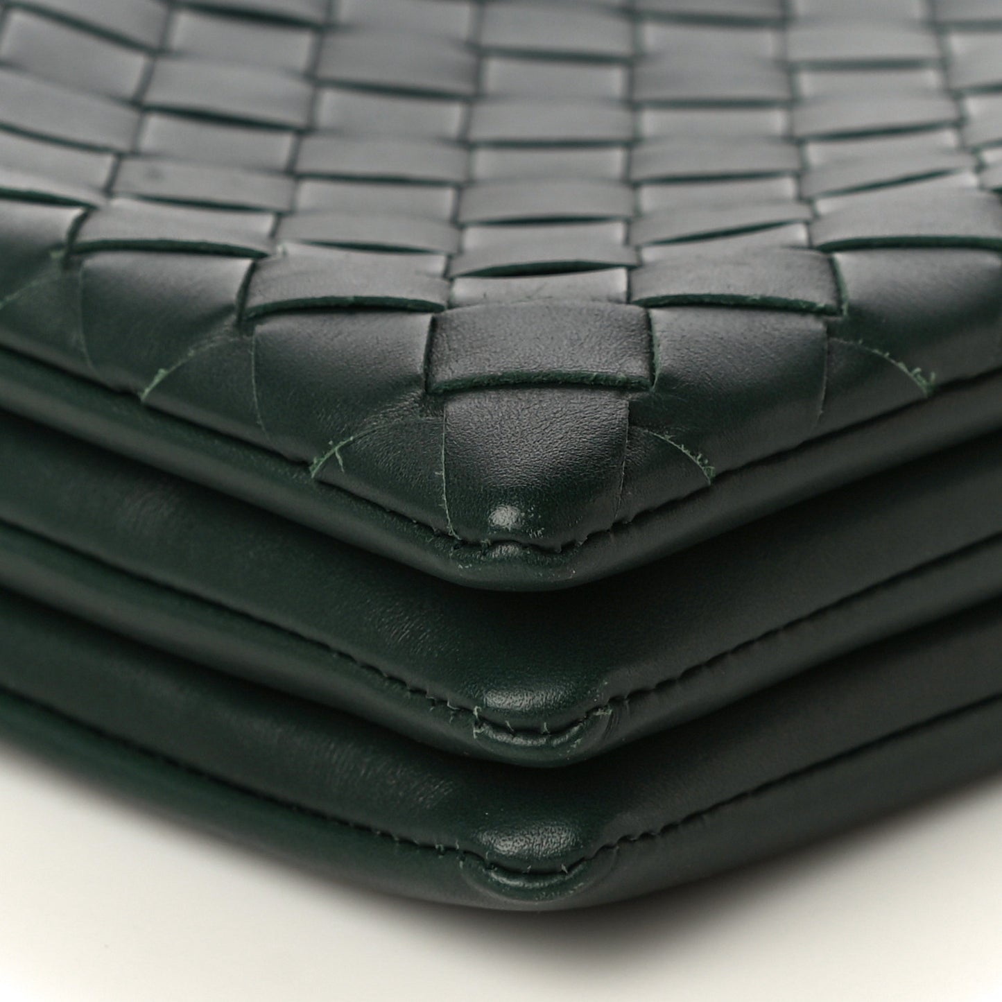Nappa Intrecciato Triple Zip Messenger Bag Bottle