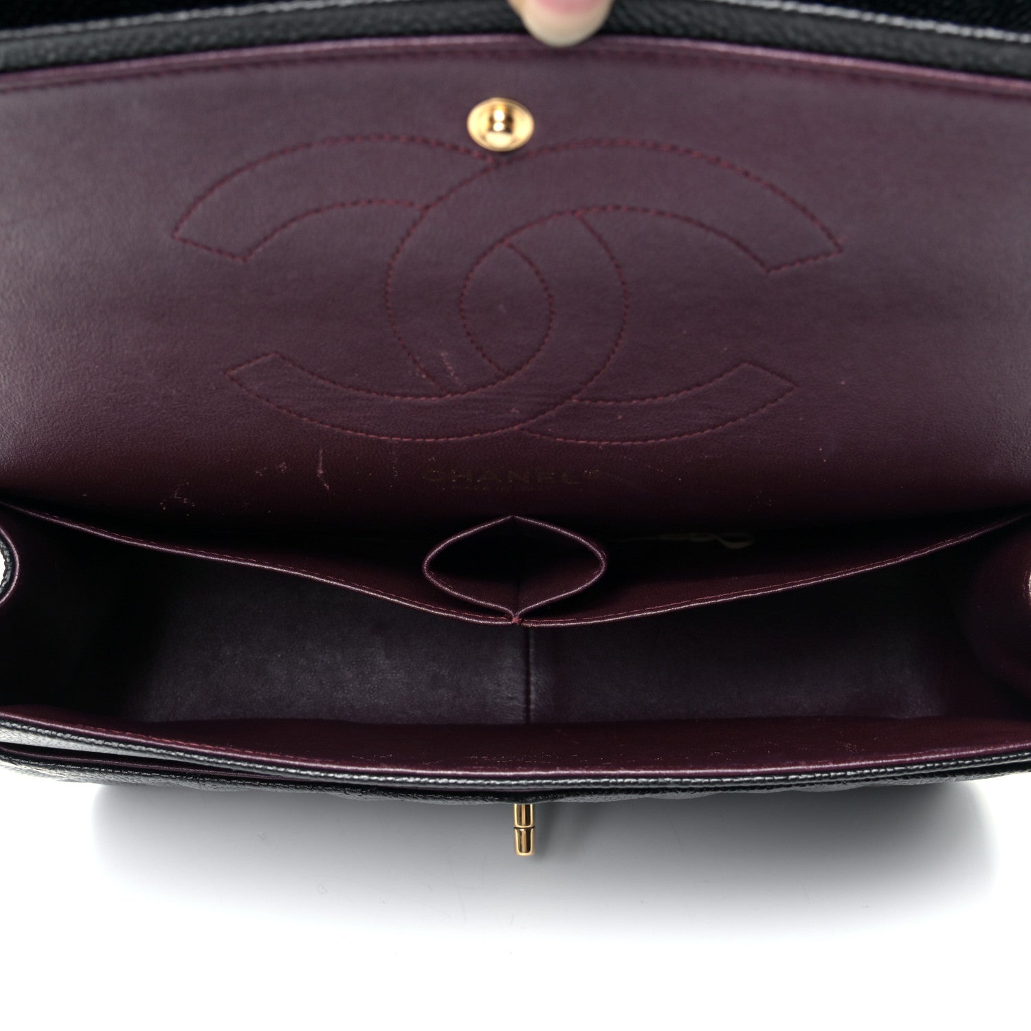 Chanel Caviar Quilted Jumbo Double Flap Black 4 of 5