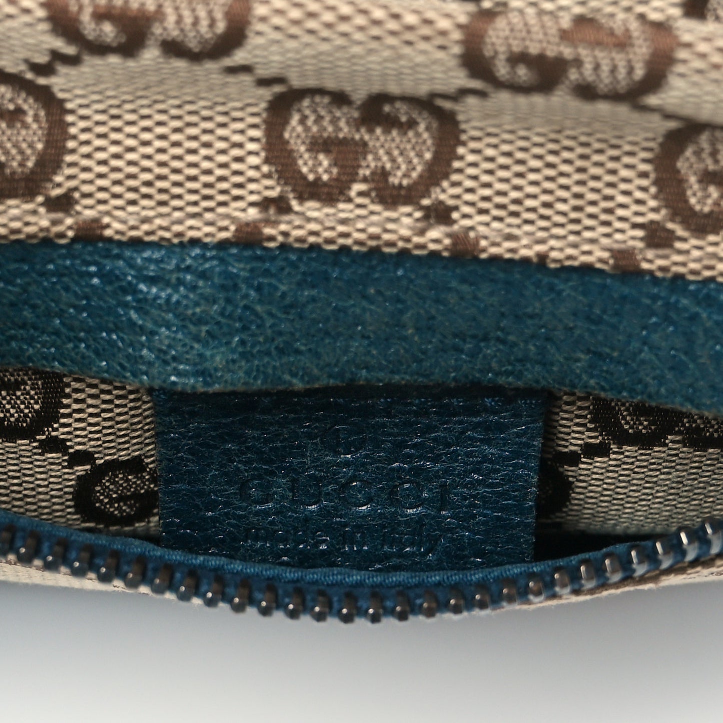GG Monogram Web Double Pocket Belt Bag Navy