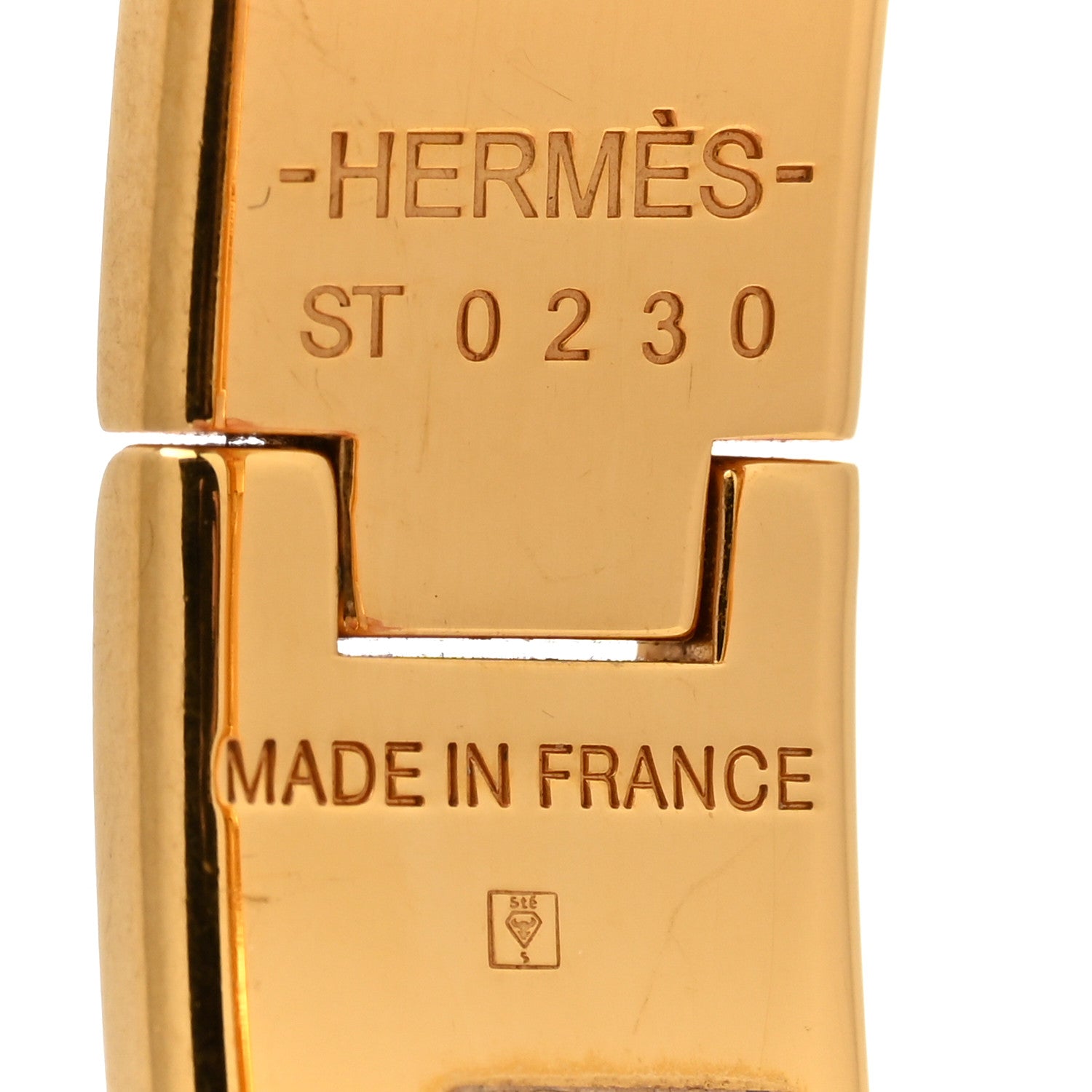 Hermes Enamel Anneau Bracelet PM Rouge Corail 4 of 6