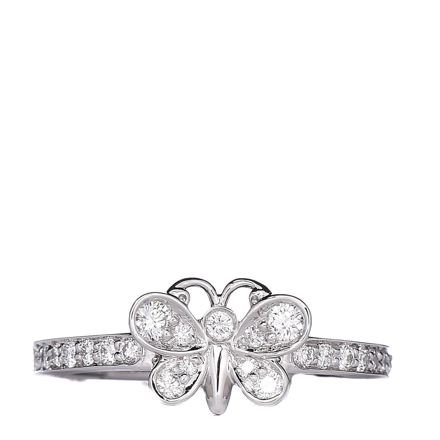 Platinum Diamond Enchant Butterfly Ring 49 4.75
