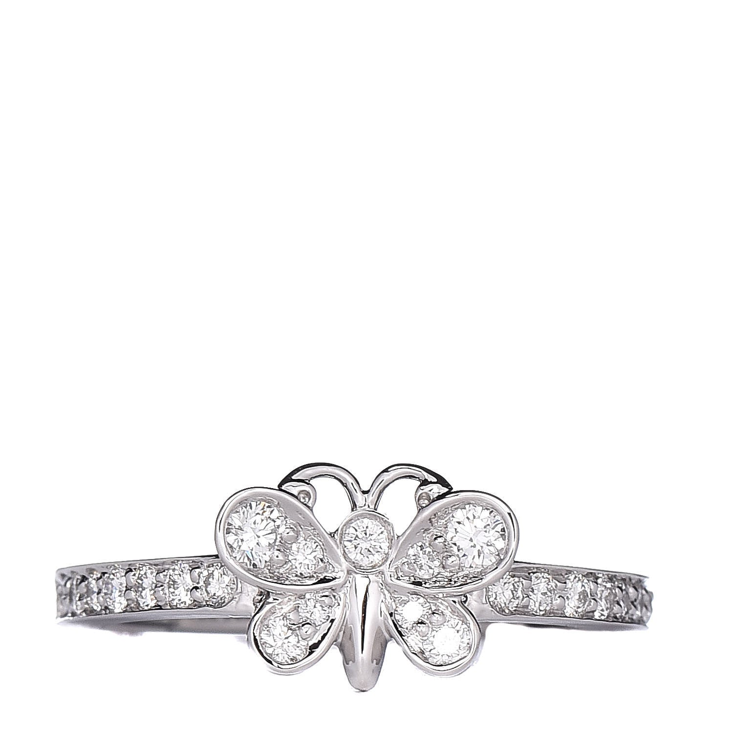 Tiffany Platinum Diamond Enchant Butterfly Ring 49 4.75 1 of 7