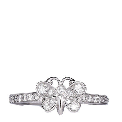 Tiffany Platinum Diamond Enchant Butterfly Ring 49 4.75 1 of 7