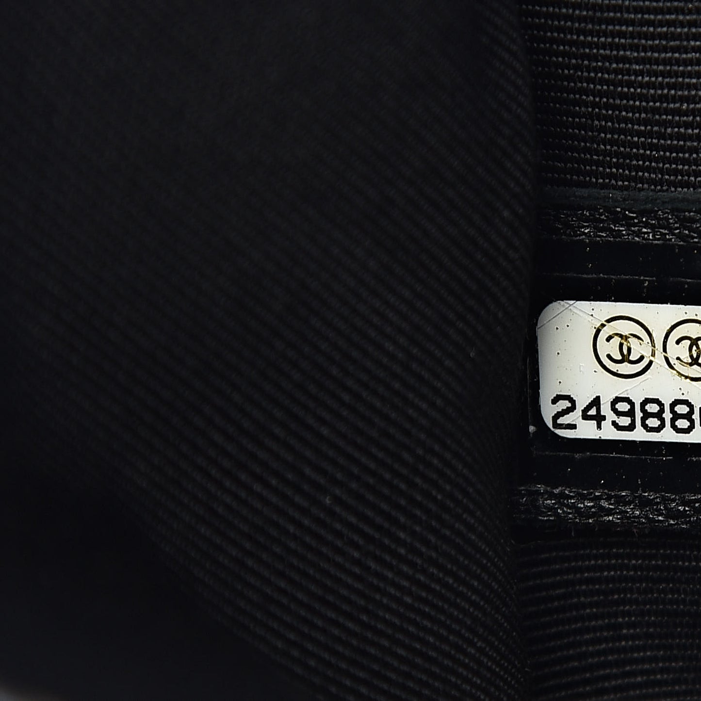 Calfskin Chevron Stitched Flap Black