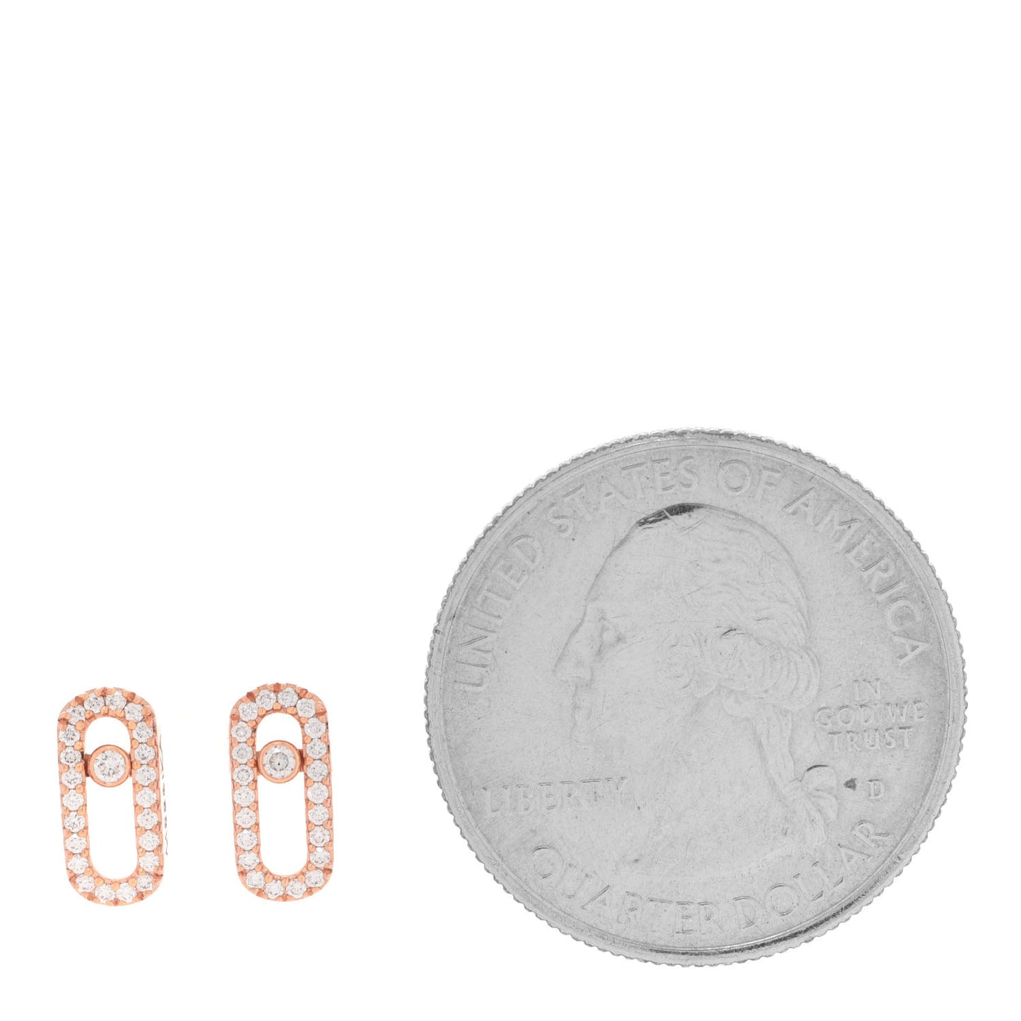 18K Rose Gold Diamond Move Uno Earrings