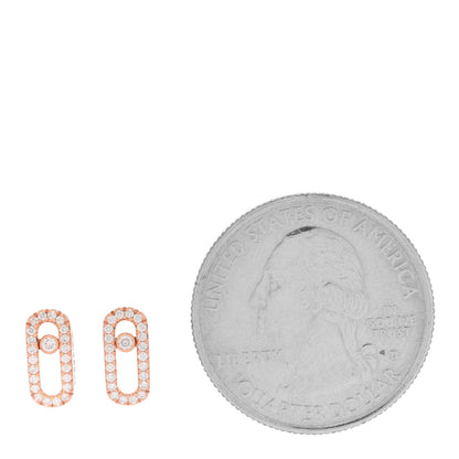 Messika 18K Rose Gold Diamond Move Uno Earrings 2 of 5