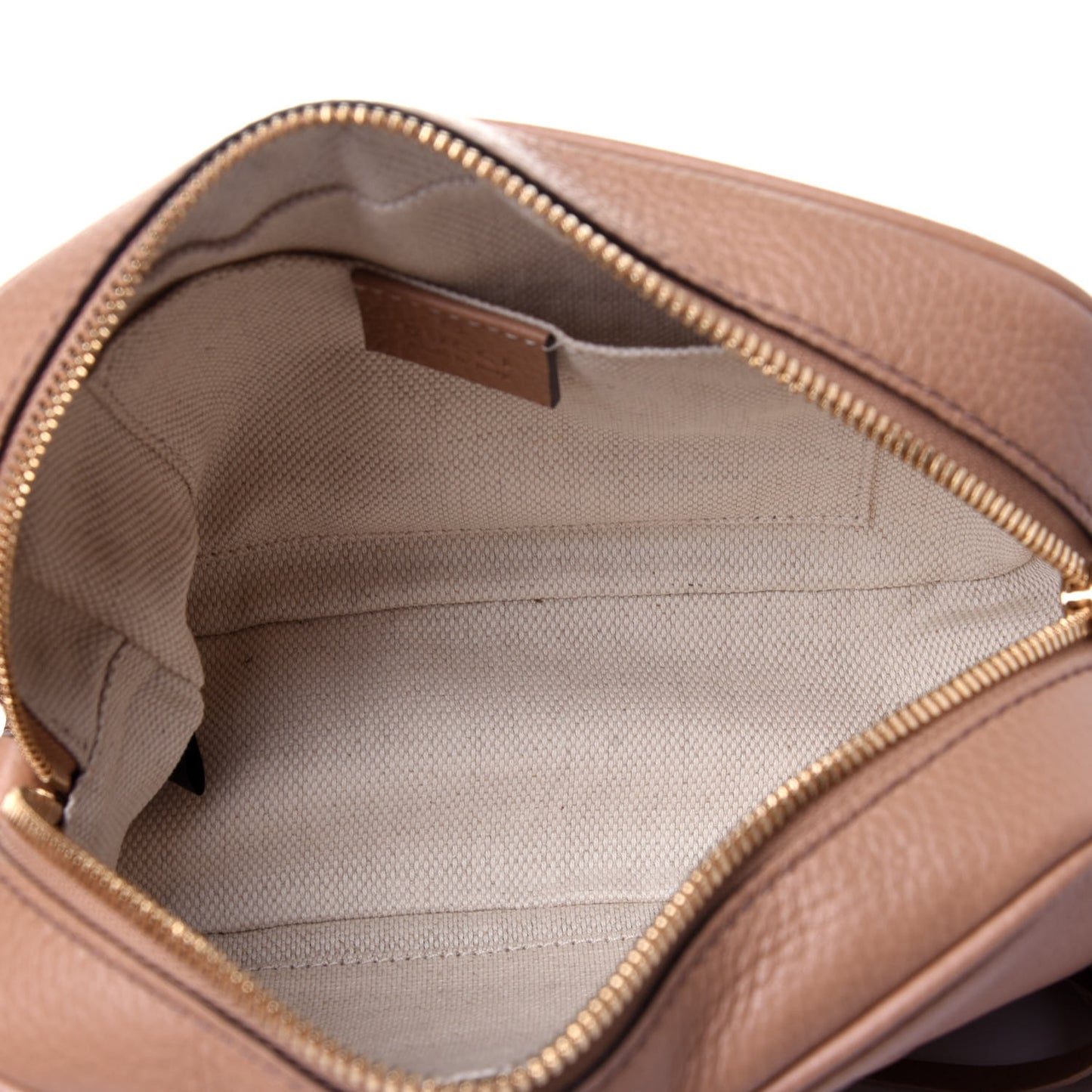 Pebbled Calfskin Small Soho Disco Bag Camelia