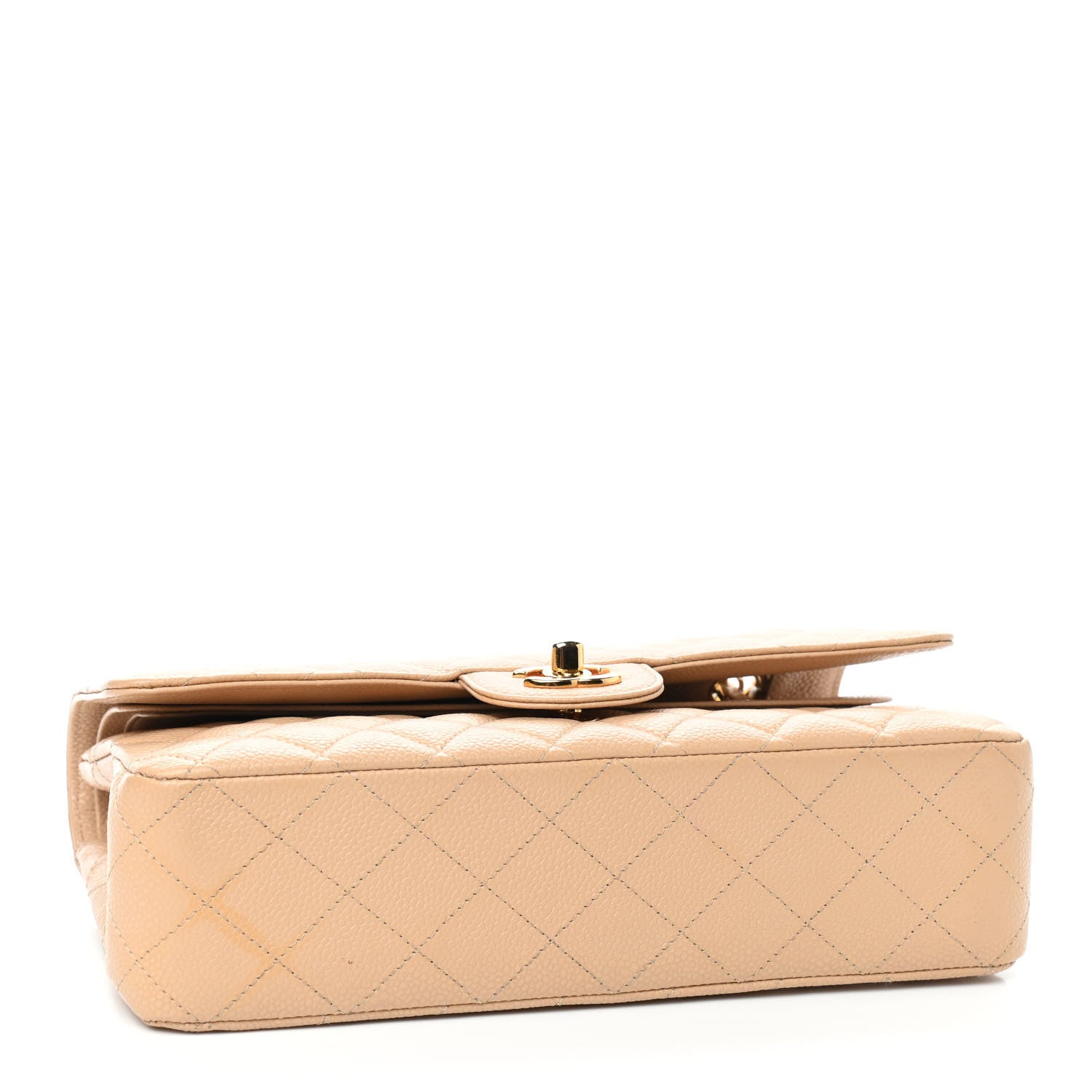 Chanel Caviar Quilted Medium Double Flap Beige Clair 4 of 11