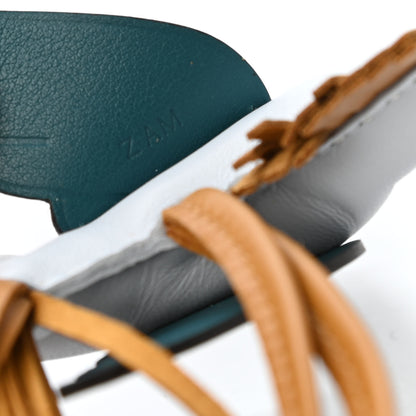 Hermes Milo Lambskin Grigri Rodeo Pegase Horse Bag Charm PM Bleu Brume Sesame Vert Bosphore 4 of 4