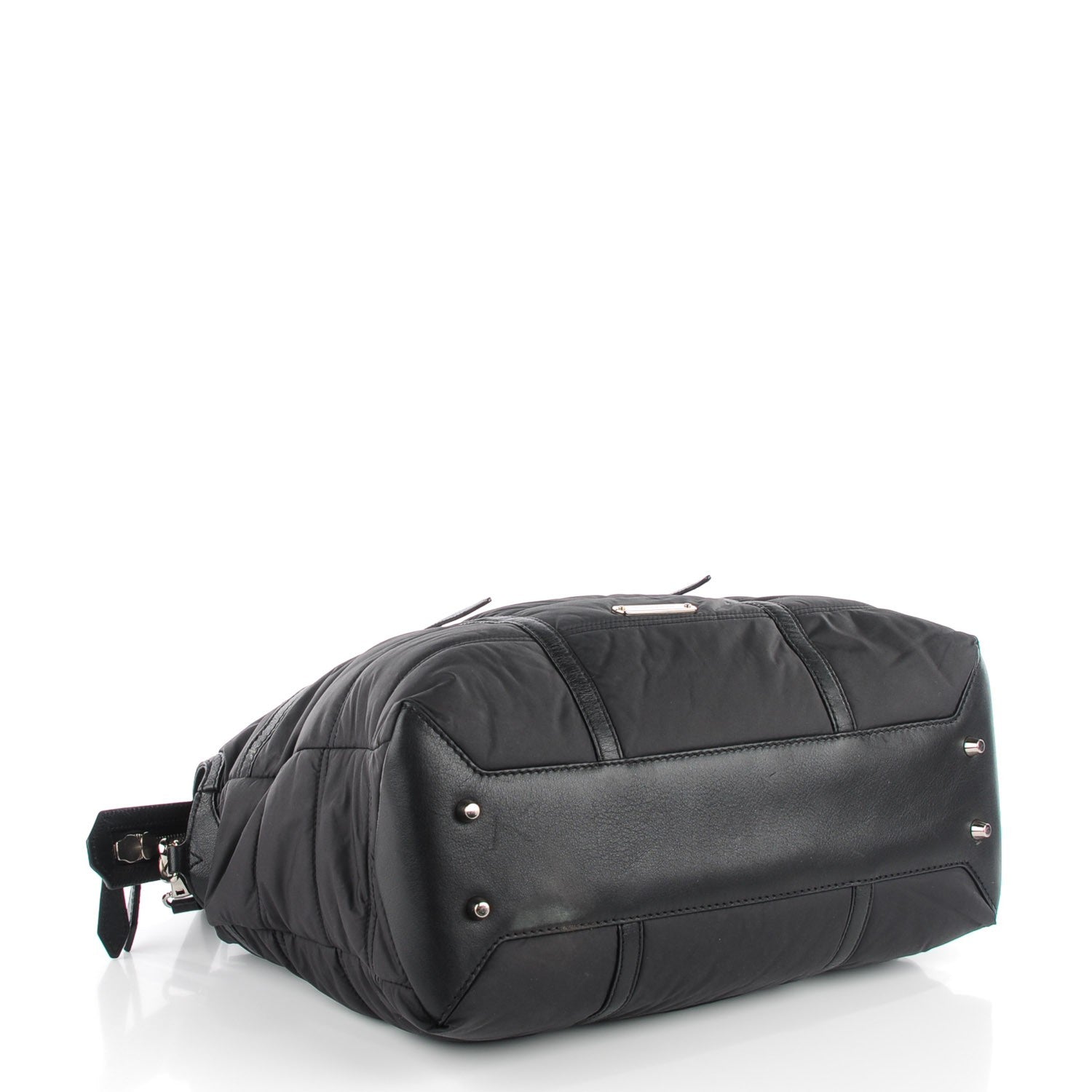 Burberry Nylon House Check Quilted Abbey Diaper Bag Black 4 of 8