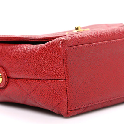 Chanel Caviar Quilted Shoulder Bag Red 10 of 11