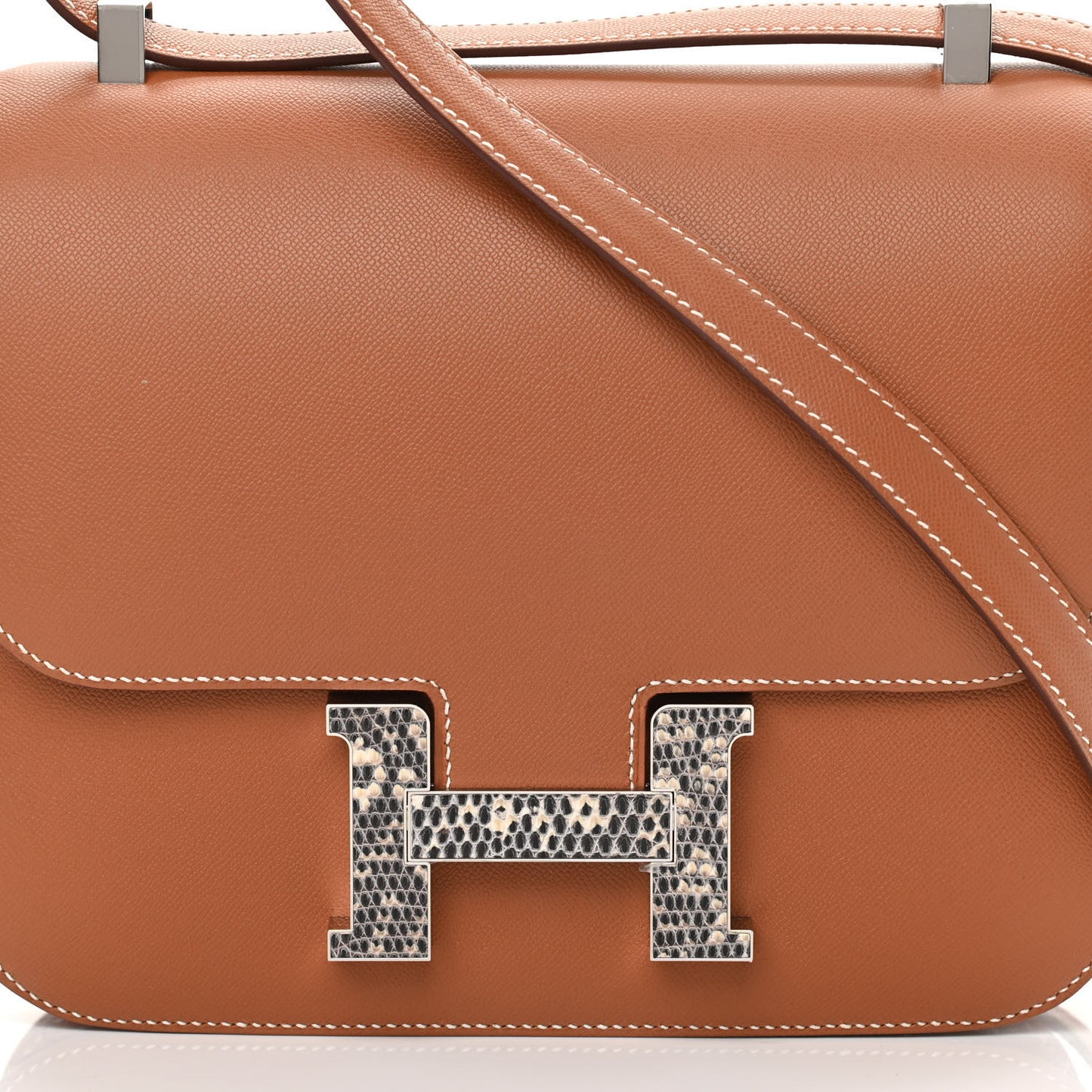 Madame Calfskin Lizard Constance 24 Gold Ombre