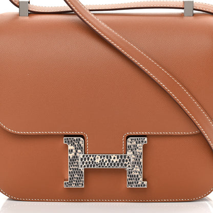 Hermes Madame Calfskin Lizard Constance 24 Gold Ombre 8 of 12