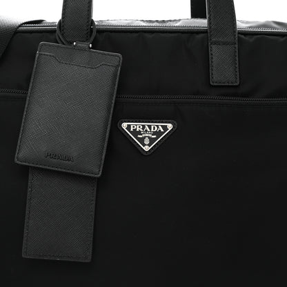 Prada Tessuto Nylon Saffiano Briefcase Black 8 of 15